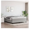 Image de Cadre de lit sans matelas gris clair 180x200 cm tissu