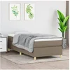 Image de Cadre de lit sans matelas taupe 90x190 cm tissu