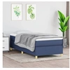 Image de Cadre de lit sans matelas bleu 90x190 cm tissu