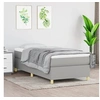 Image de Cadre de lit sans matelas gris clair 90x200 cm tissu