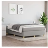 Image de Cadre de lit sans matelas gris clair 140x200 cm tissu