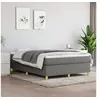 Image de Cadre de lit sans matelas gris foncé 140x200 cm tissu