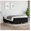 Image de Cadre de lit sans matelas noir 140x200 cm tissu