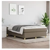 Image de Cadre de lit sans matelas taupe 140x200 cm tissu