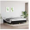 Image de Cadre de lit sans matelas noir 160x200 cm tissu
