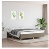 Image de Cadre de lit sans matelas taupe 160x200 cm tissu