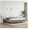 Image de Cadre de lit sans matelas taupe 180x200 cm tissu