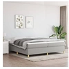 Image de Cadre de lit sans matelas gris clair 200x200 cm tissu