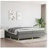 Image de Cadre de lit sans matelas gris foncé 200x200 cm tissu