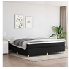 Image de Cadre de lit sans matelas noir 200x200 cm tissu
