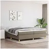 Image de Cadre de lit sans matelas taupe 200x200 cm tissu