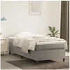 Image de Cadre de lit sans matelas gris clair 80x200 cm velours
