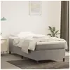 Image de Cadre de lit sans matelas gris clair 90x190 cm velours
