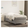 Image de Cadre de lit sans matelas gris clair 90x200 cm velours