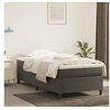 Image de Cadre de lit sans matelas gris foncé 90x200 cm velours