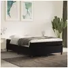 Image de Cadre de lit sans matelas noir 140x190 cm velours