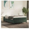 Image de Cadre de lit sans matelas vert foncé 140x190 cm velours