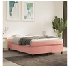 Image de Cadre de lit sans matelas rose 140x190 cm velours