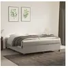Image de Cadre de lit sans matelas gris clair 160x200 cm velours