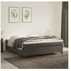 Image de Cadre de lit sans matelas gris foncé 160x200 cm velours