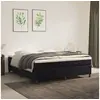 Image de Cadre de lit sans matelas noir 160x200 cm velours
