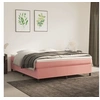 Image de Cadre de lit sans matelas rose 160x200 cm velours
