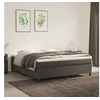 Image de Cadre de lit sans matelas gris foncé 180x200 cm velours