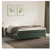 Image de Cadre de lit sans matelas vert foncé 180x200 cm velours