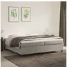 Image de Cadre de lit sans matelas gris clair 200x200 cm velours
