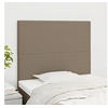 Image de 2 x Têtes de Lit Meubles de Chambre à Coucher Accessoires de Lit Simple Têtes de Cadre de Lit Intérieur Taupe 90x5x78/88 cm Tissu
