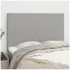 Image de Hoofdborden 4 st 72x5x78/88 cm stof lichtgrijs3116050