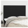 Image de Hoofdborden 4 st 72x5x78/88 cm stof zwart3116052