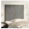 Image de Hoofdborden 2 st 100 x 5 x 78/88 cm fluweel lichtgrijs3116094
