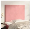 Image de Hoofdborden 2 st 100x5x78/88 cm fluweel roze3116099