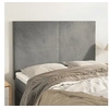 Image de Hoofdborden 4 st 72x5x78/88 cm fluweel lichtgrijs3116100