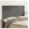 Image de Hoofdborden 4 st 72x5x78/88 cm fluweel donkergrijs3116101