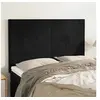 Image de Hoofdborden 4 st 72x5x78/88 cm fluweel zwart3116102