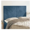 Image de Hoofdborden 4 st 72x5x78/88 cm fluweel donkerblauw3116104