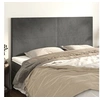 Image de Hoofdborden 4 st 100x5x78/88 cm fluweel donkergrijs3116119