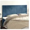 Image de Hoofdborden 4 st 100x5x78/88 cm fluweel donkerblauw3116122