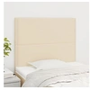 Image de Hoofdborden 2 st 90x5x78/88 cm stof cràmekleurig3116179