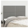 Image de Hoofdborden 4 st 72x5x78/88 cm stof donkergrijs3116191