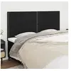 Image de Hoofdborden 4 st 100x5x78/88 cm stof zwart3116216