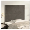 Image de Hoofdborden 2 st 80x5x78/88 cm fluweel donkergrijs3116223