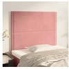 Image de Hoofdborden 2 st 80x5x78/88 cm fluweel roze3116227