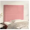 Image de Hoofdborden 2 st 90x5x78/88 cm fluweel roze3116233