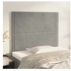 Image de Hoofdborden 2 st 100 x 5 x 78/88 cm fluweel lichtgrijs3116234