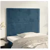 Image de Hoofdborden 2 st 100x5x78/88 cm fluweel donkerblauw3116238