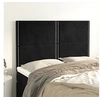 Image de Hoofdborden 4 st 72x5x78/88 cm fluweel zwart3116242