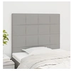 Image de Hoofdborden 2 st 80x5x78/88 cm stof lichtgrijs3116306
